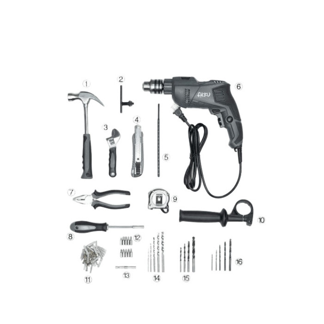 Набор инструментов Xiaomi AKKU AK721 (ударная дрель шуруповерт 600W)