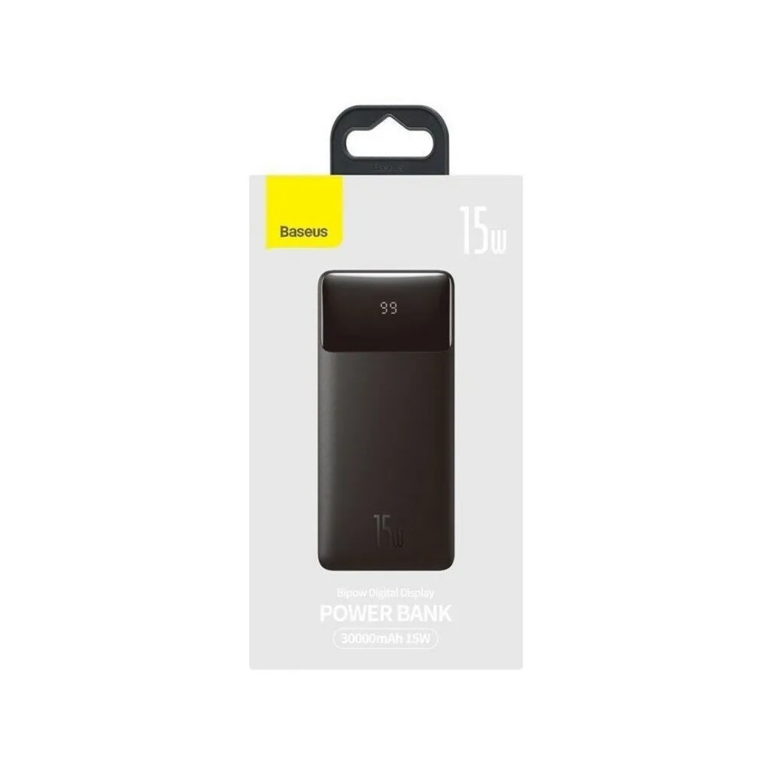 Внешний аккумулятор Baseus Bipow Digital Display Power bank 30000mAh 15W Чёрный (PPDML-K01, PPBD050201)