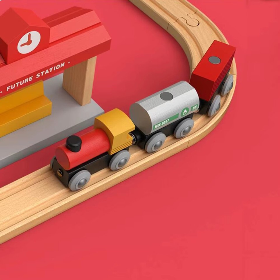 Железная дорога Xiaomi Mitu Toy Train Set Light Wood (MTWJ02MT)