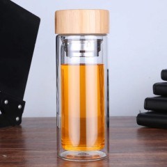 Чайная бутылка 350 мл с двойным стеклом ситечком Qwerty Portable Tea Bottle