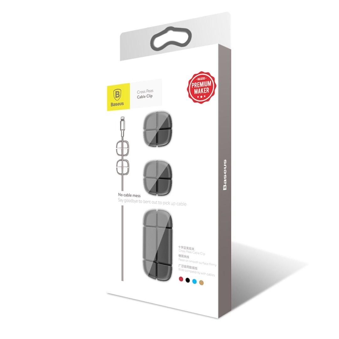 Держатель для проводов Baseus Cross Peas Cable Clip (ACTDJ-01)