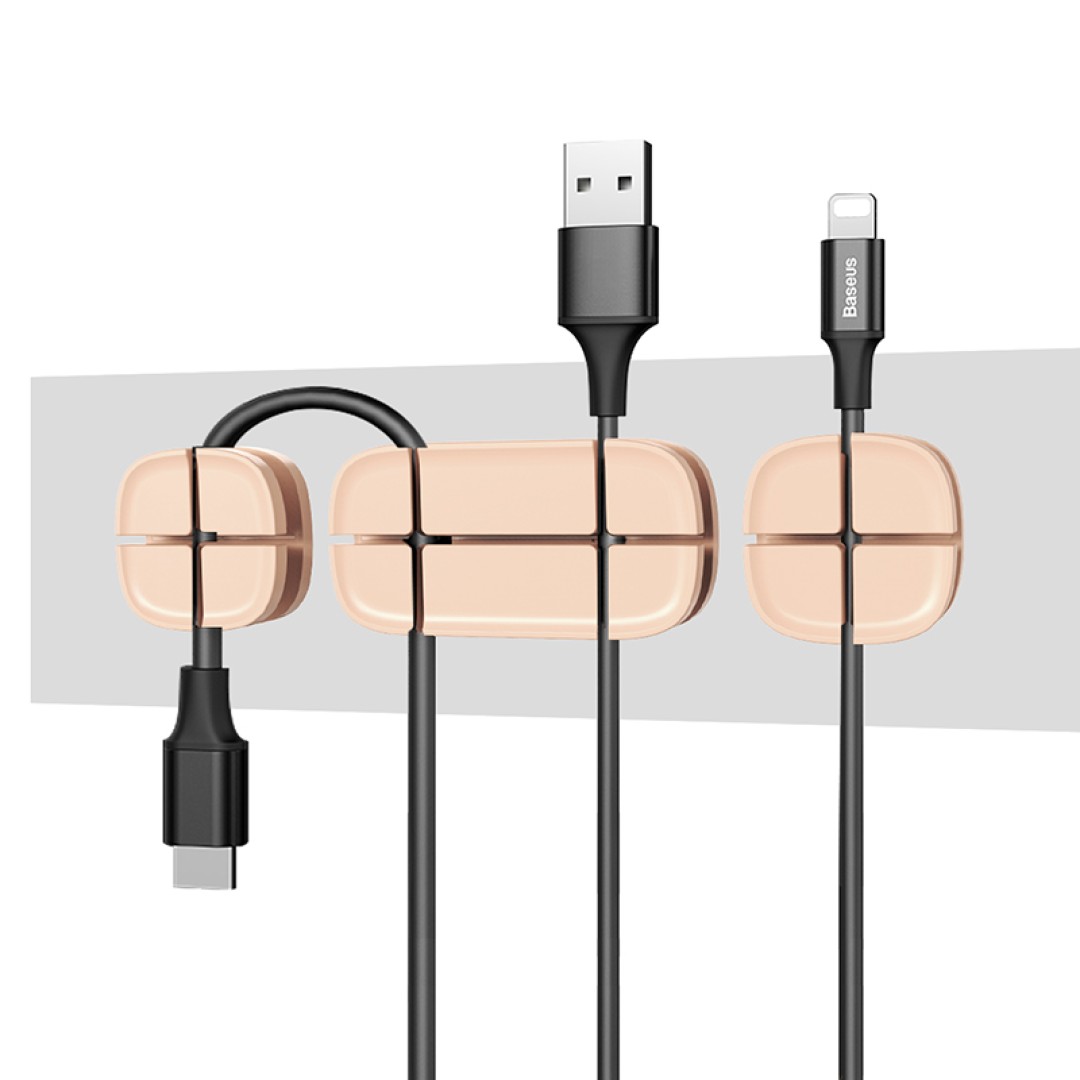 Держатель для проводов Baseus Cross Peas Cable Clip (ACTDJ-01)