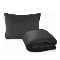 Дорожное одеяло - подушка, портативное, 2-в-1, Comfort,  цвет черный