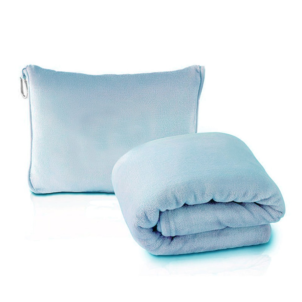 Дорожное одеяло - подушка, портативное, 2-в-1, Comfort,  цвет розовый