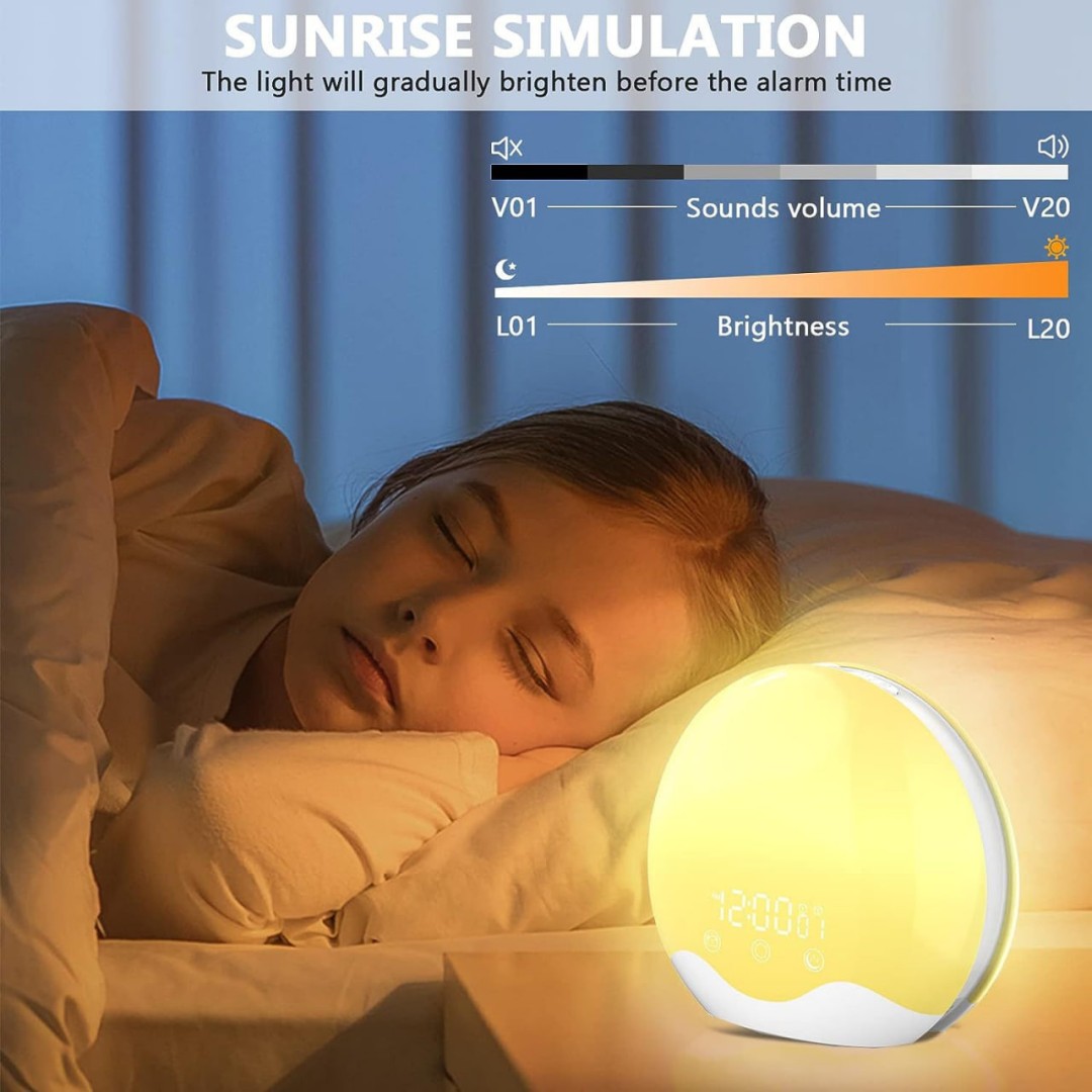 Умный светильник с опцией плавного пробуждения, многофункциональный