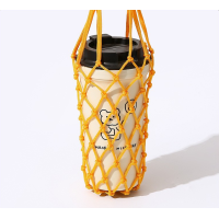 Сетчатая сумка-чехол для переноски термокружек, желтый