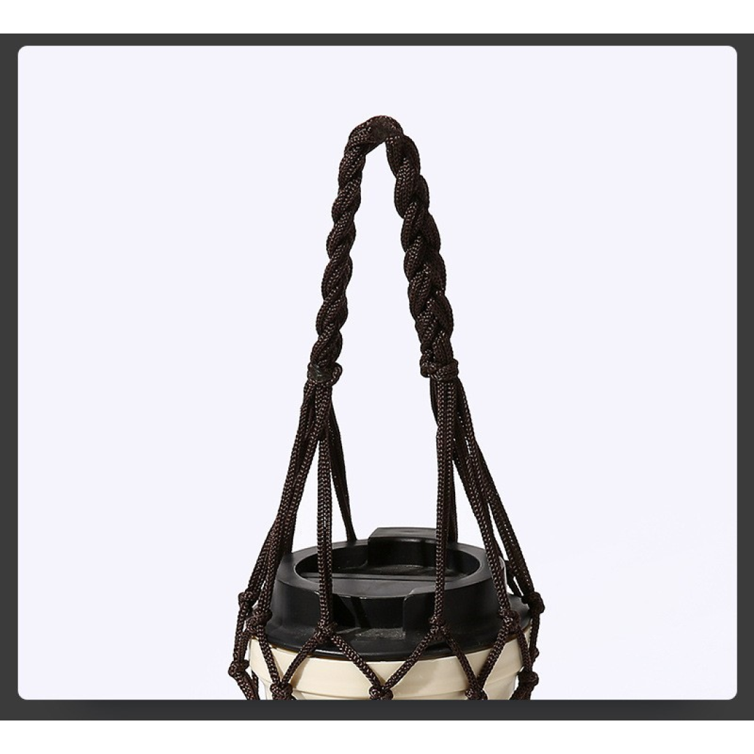 Сетчатая сумка-чехол для переноски термокружек, сиреневый