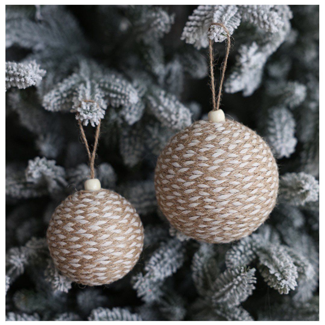Новогодние шары из джута, в ассотритименте