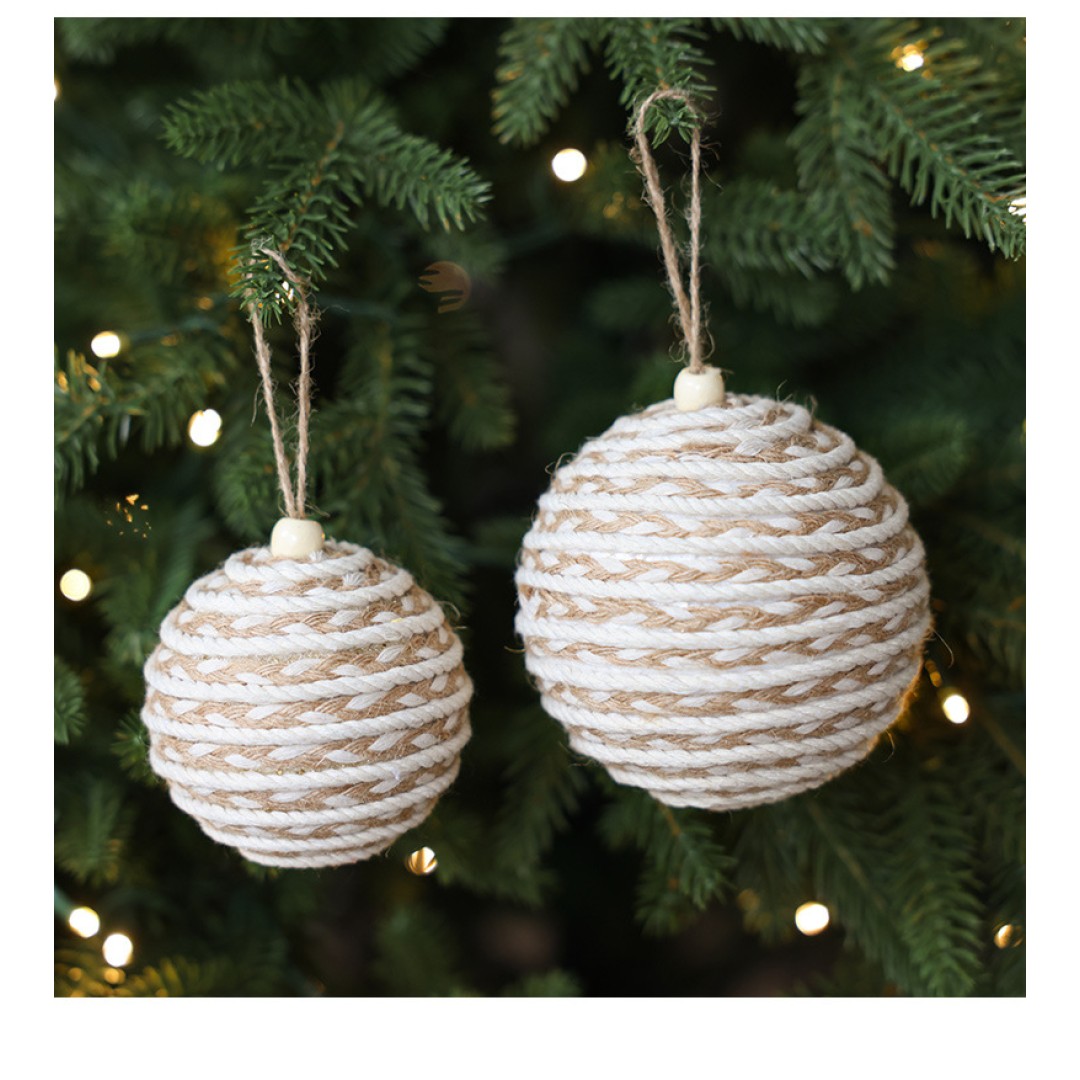 Новогодние шары из джута, в ассотритименте