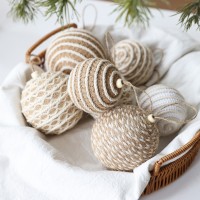 Новогодние шары из джута, в ассотритименте