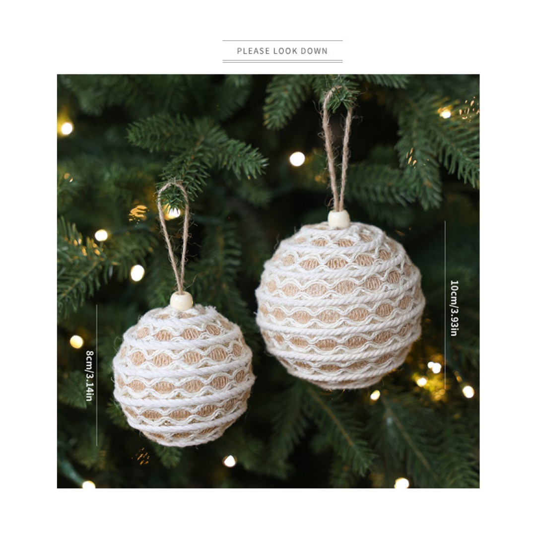 Новогодние шары из джута, в ассотритименте