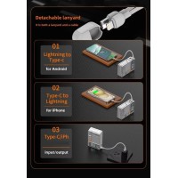 G50 Портативный магнитный Power Bank 3-в-1 для телефонов и Apple Watch Magsafe с мощным магнитом и сверхбыстрой зарядкой 22,5 Вт, 10000 мАч, пустынный изумруд