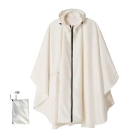 Дождевик ‑пончо, на молнии, белый