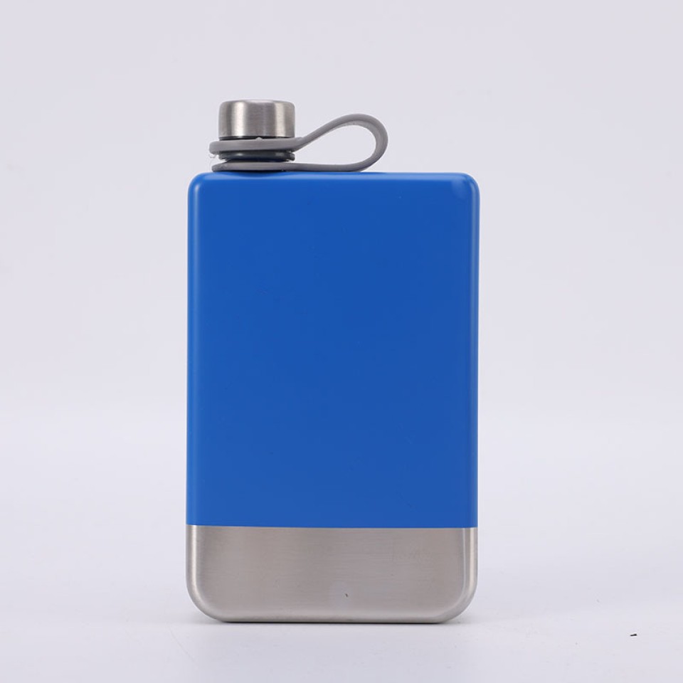Фляжка для вина и других напитков Todenny stainless steel spray paint wine pot (TOP-F09), 260 мл, хаки