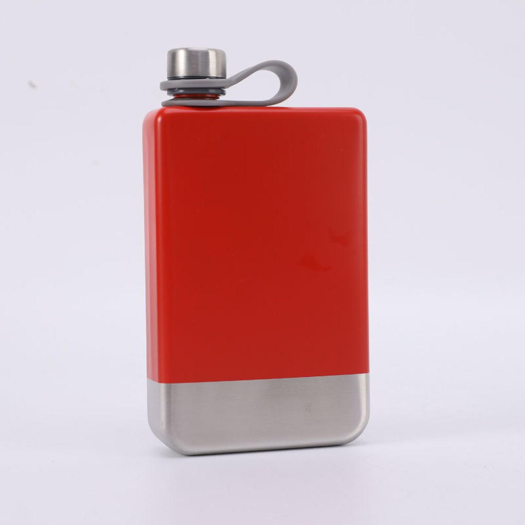 Фляжка для вина и других напитков Todenny stainless steel spray paint wine pot (TOP-F09), 260 мл, хаки