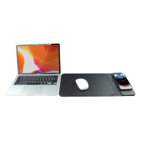 Чехол-вкладыш для ноутбука/планшета 14 дюймов,  с беспроводной зарядкой, многофункциональный, коричневый