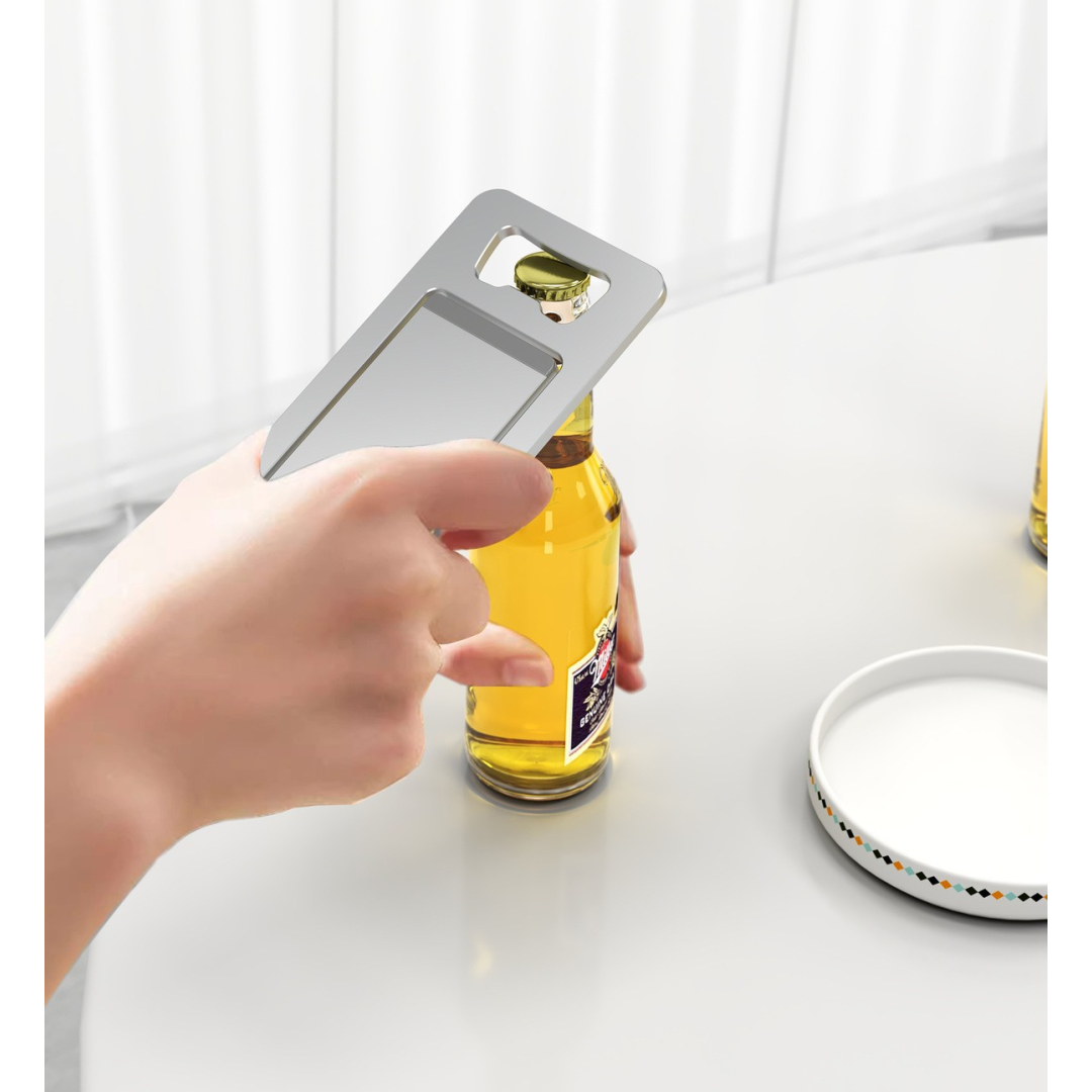 Складной держатель для мобильного телефона из алюминиевого сплава с открывалкой для бутылок, портативный, розовый