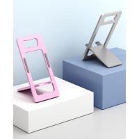 Складной держатель для мобильного телефона из алюминиевого сплава с открывалкой для бутылок, портативный, розовый