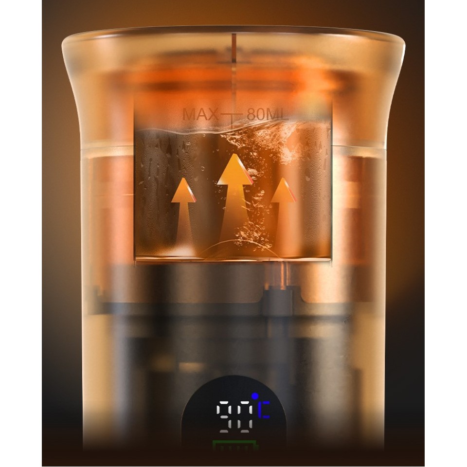 Портативная кофемашина Espresso KF-JN-02PRO2.0 с поддержкой капсул и молотого кофе, 20 бар, 150 мл, 2500 мАч*3, металлический серебристый