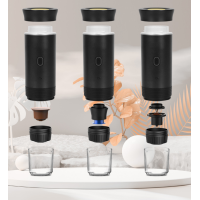 Портативная кофемашина Espresso KF-JN-02  с поддержкой капсул и молотого кофе, 20 бар, 2500 мАч*3, серый