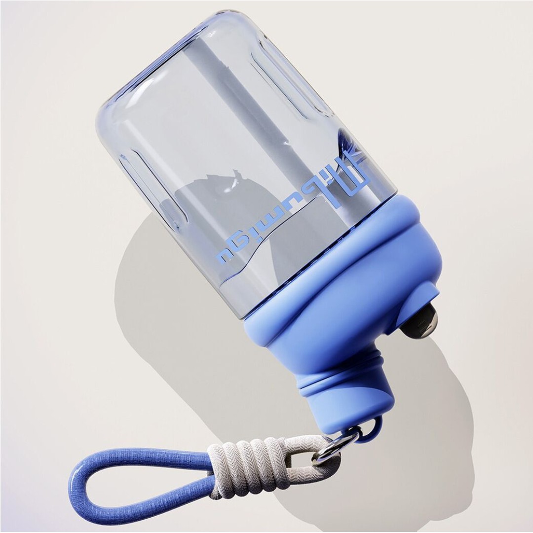 Стакан из тритана с двойными стенками, портативный, 650 мл, небесно-голубой