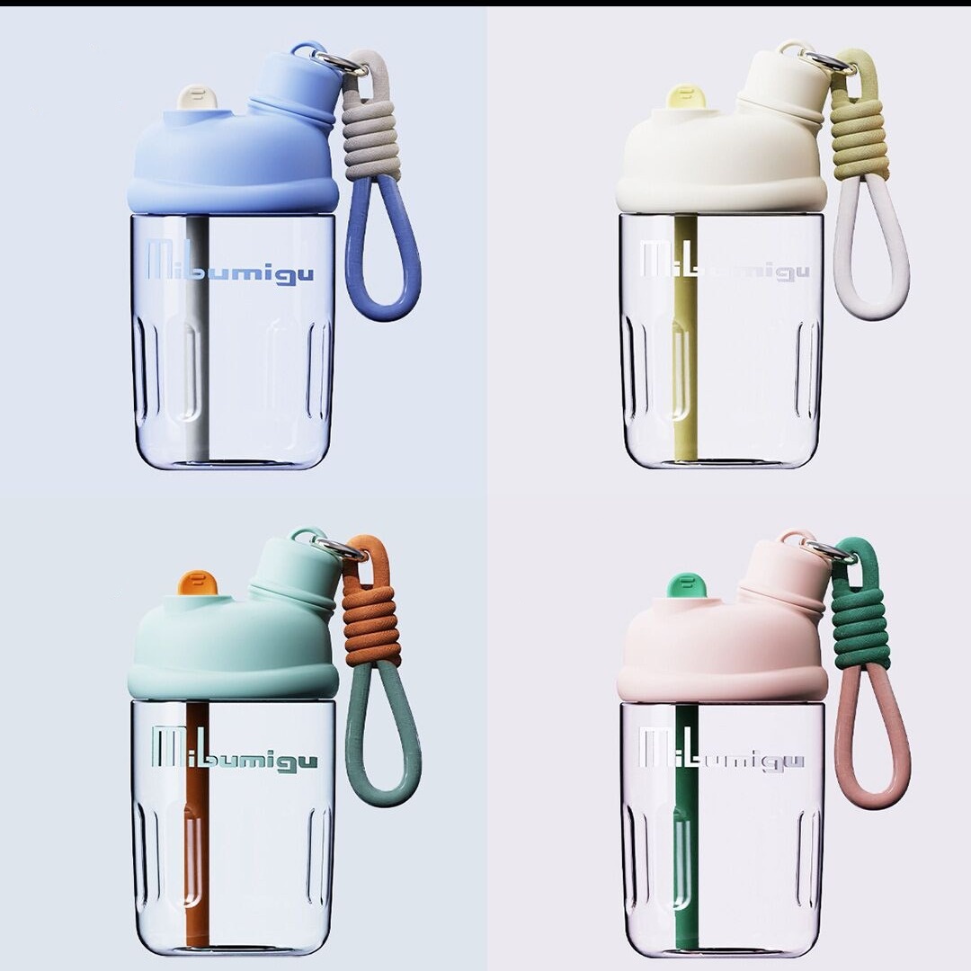 Стакан из тритана с двойными стенками, портативный, 650 мл, небесно-голубой