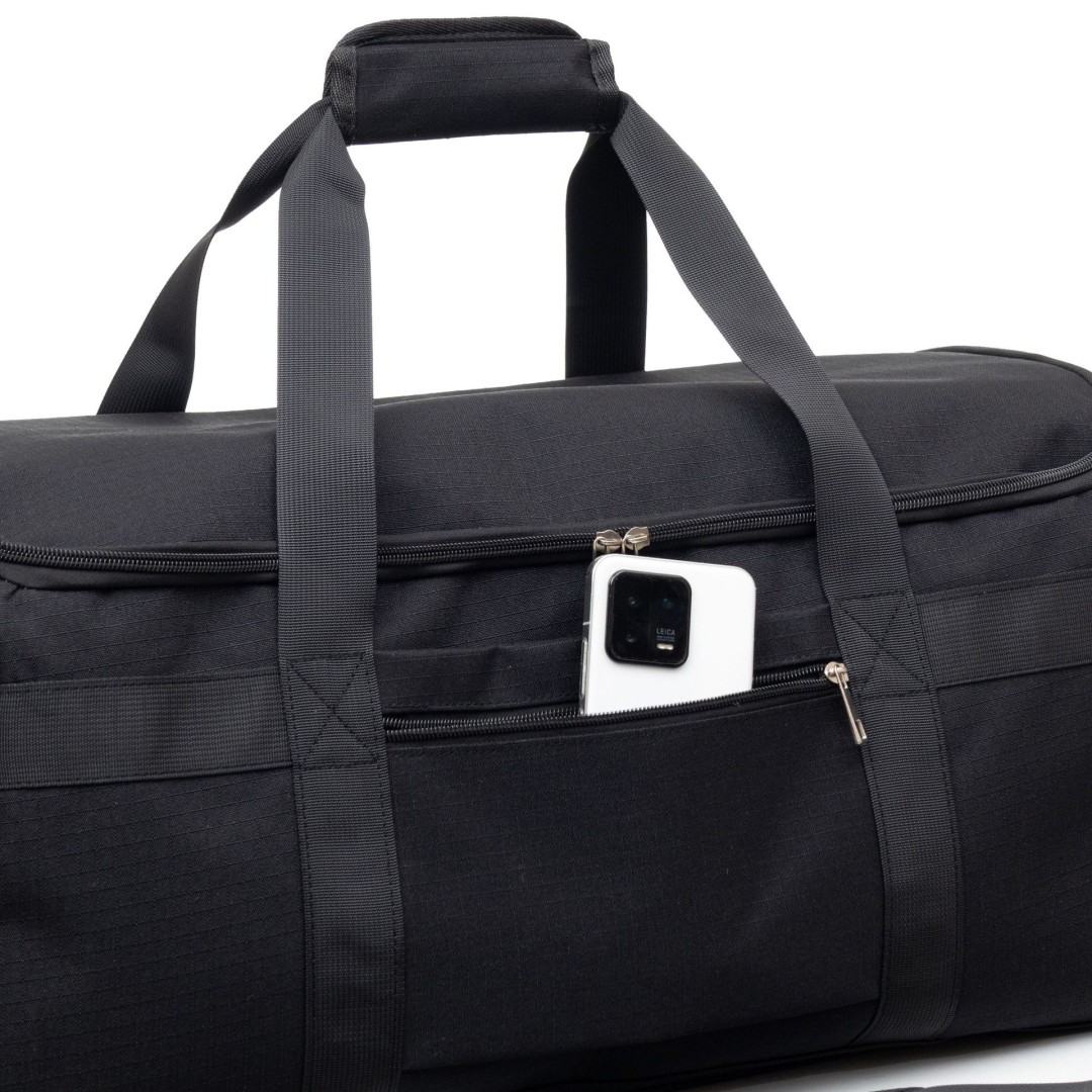 Дорожная сумка – органайзер, многофункциональная,  20–35 литров, черный +колесная база (4 колеса)