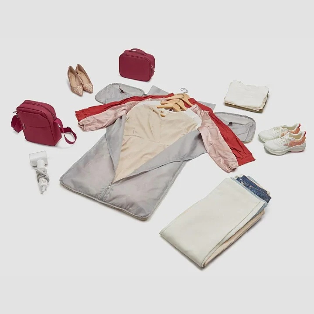 Дорожная сумка – органайзер, многофункциональная,  20–35 литров, черный +колесная база (4 колеса)