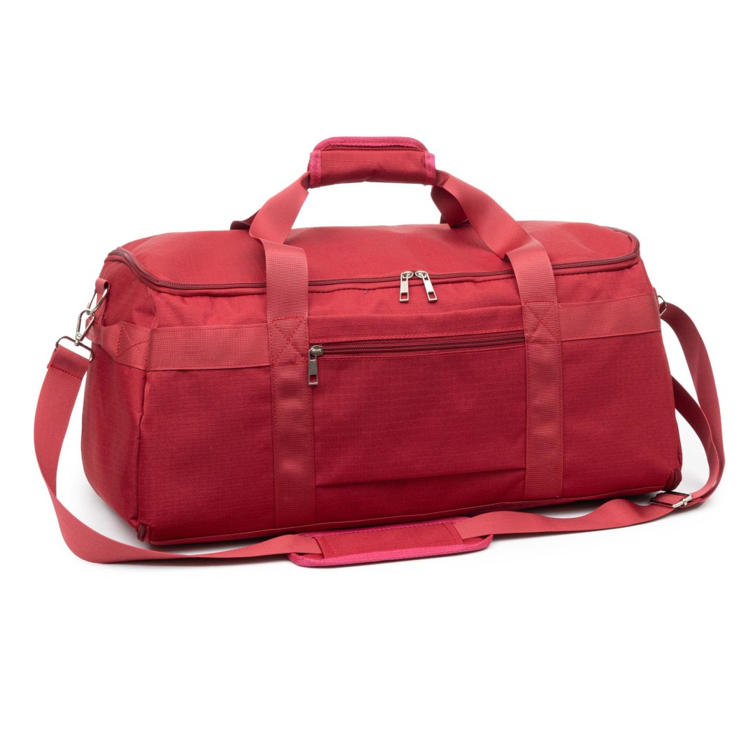 Дорожная сумка – органайзер, многофункциональная,  20–35 литров, бордовый +колесная база (4 колеса)