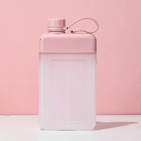 Портативная фляжка, универсальная, 450 мл, розовая