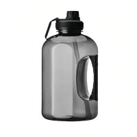 Спортивная бутылка для воды высокой емкости, 1800 мл, черный