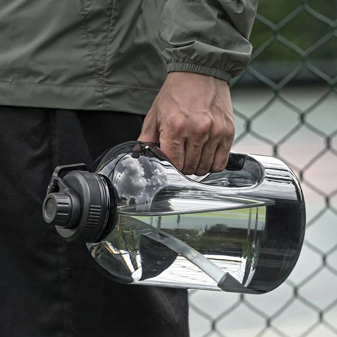 Спортивная бутылка для воды высокой емкости, 2500 мл, розовый