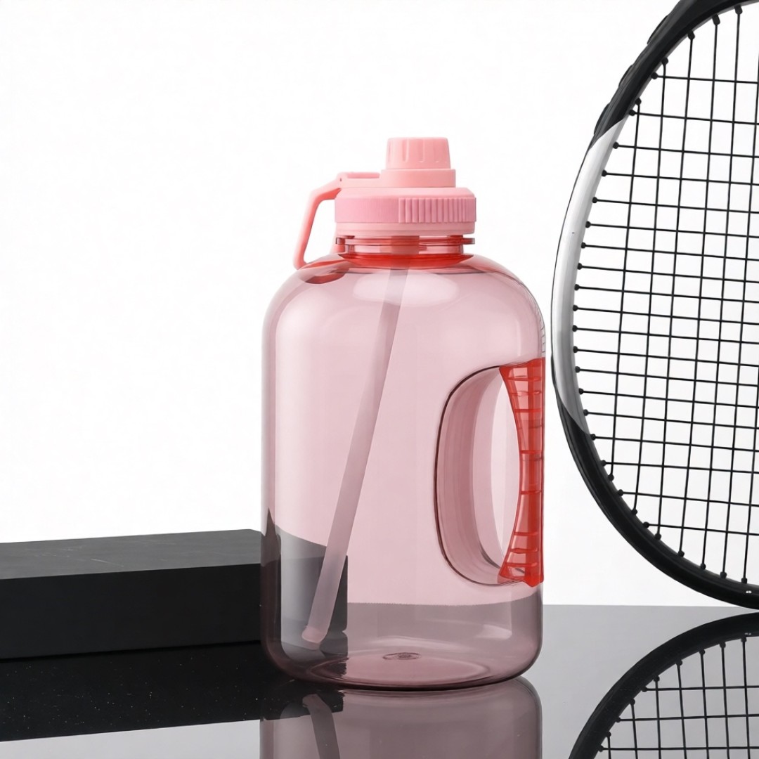 Спортивная бутылка для воды высокой емкости, 2500 мл, розовый