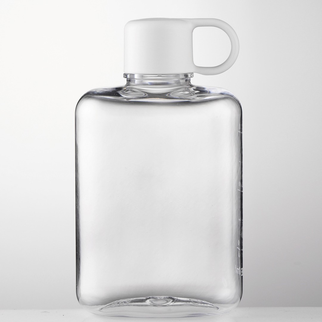 Квадратная фляжка для воды Ainmei, 500 мл, белая