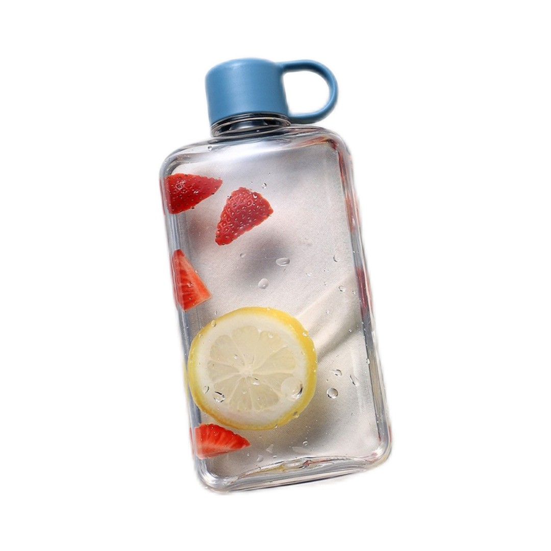 Квадратная фляжка для воды Ainmei, 360 мл, серая