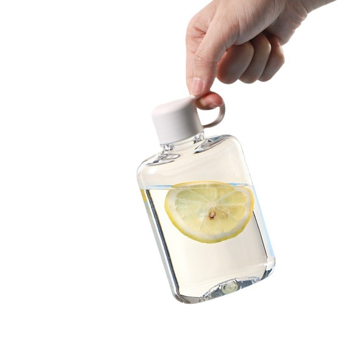 Квадратная фляжка для воды Ainmei, 500 мл, белая