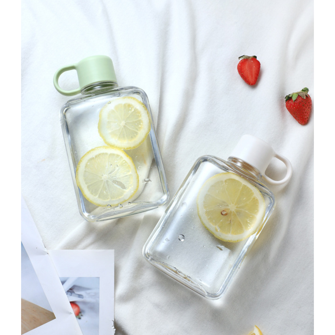 Квадратная фляжка для воды Ainmei, 500 мл, белая