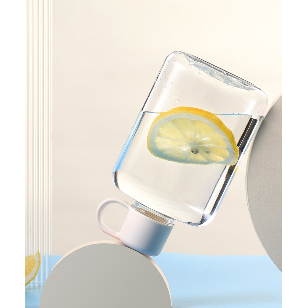 Квадратная фляжка для воды Ainmei, 500 мл, белая