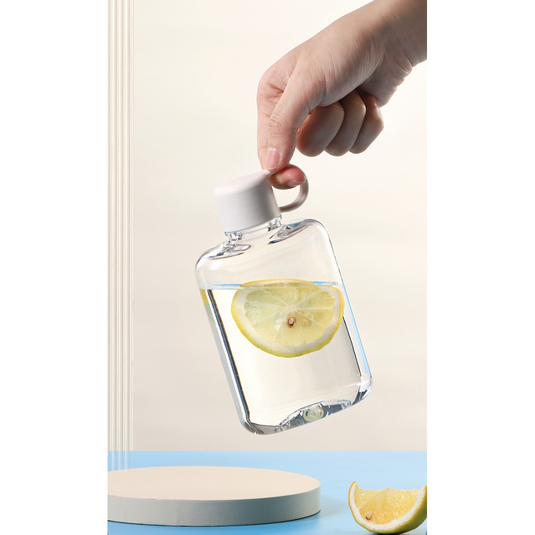 Квадратная фляжка для воды Ainmei, 500 мл, белая