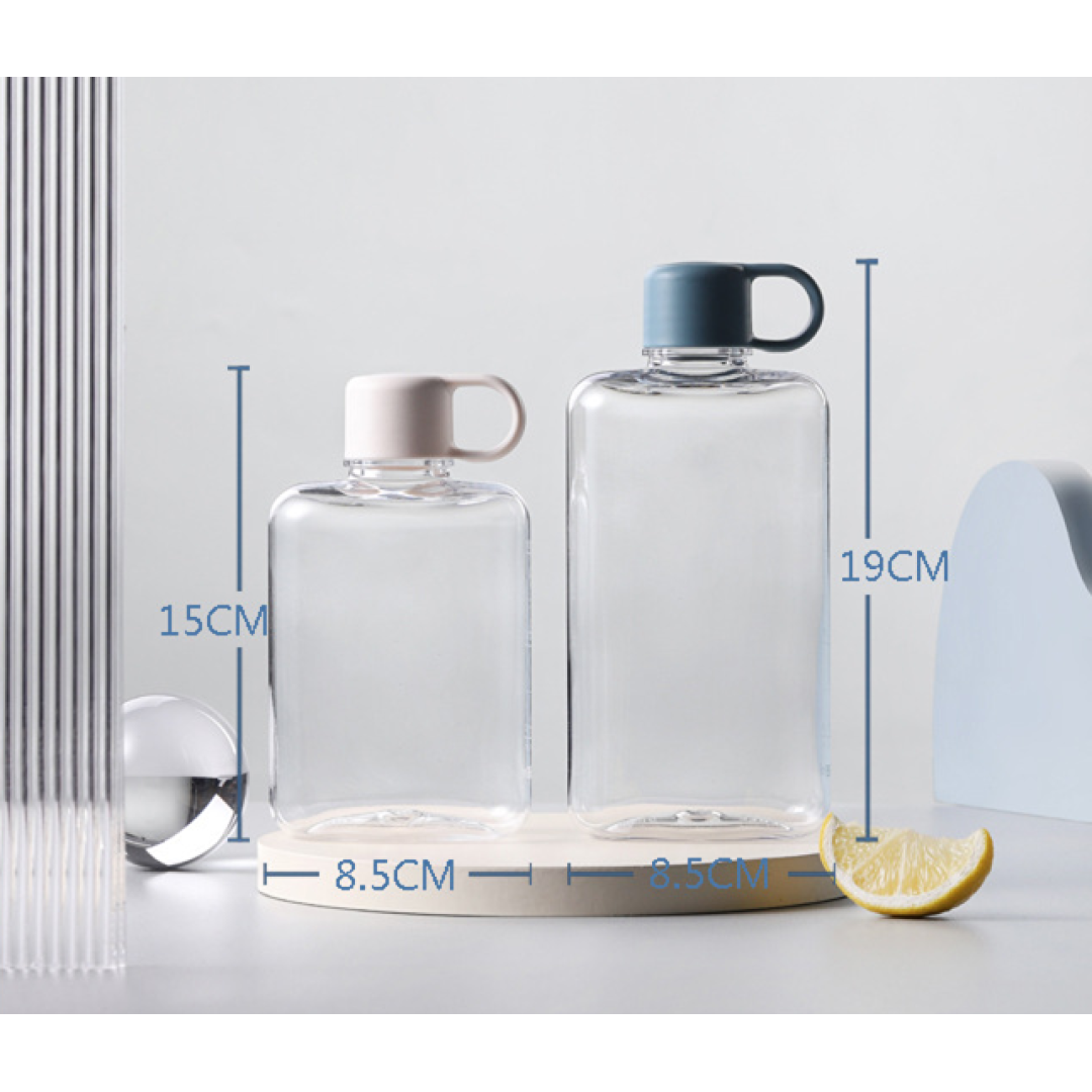 Квадратная фляжка для воды Ainmei, 500 мл, белая