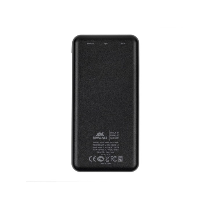 Внешний аккумулятор с быстрой зарядкой VA2571, 20000 mAh