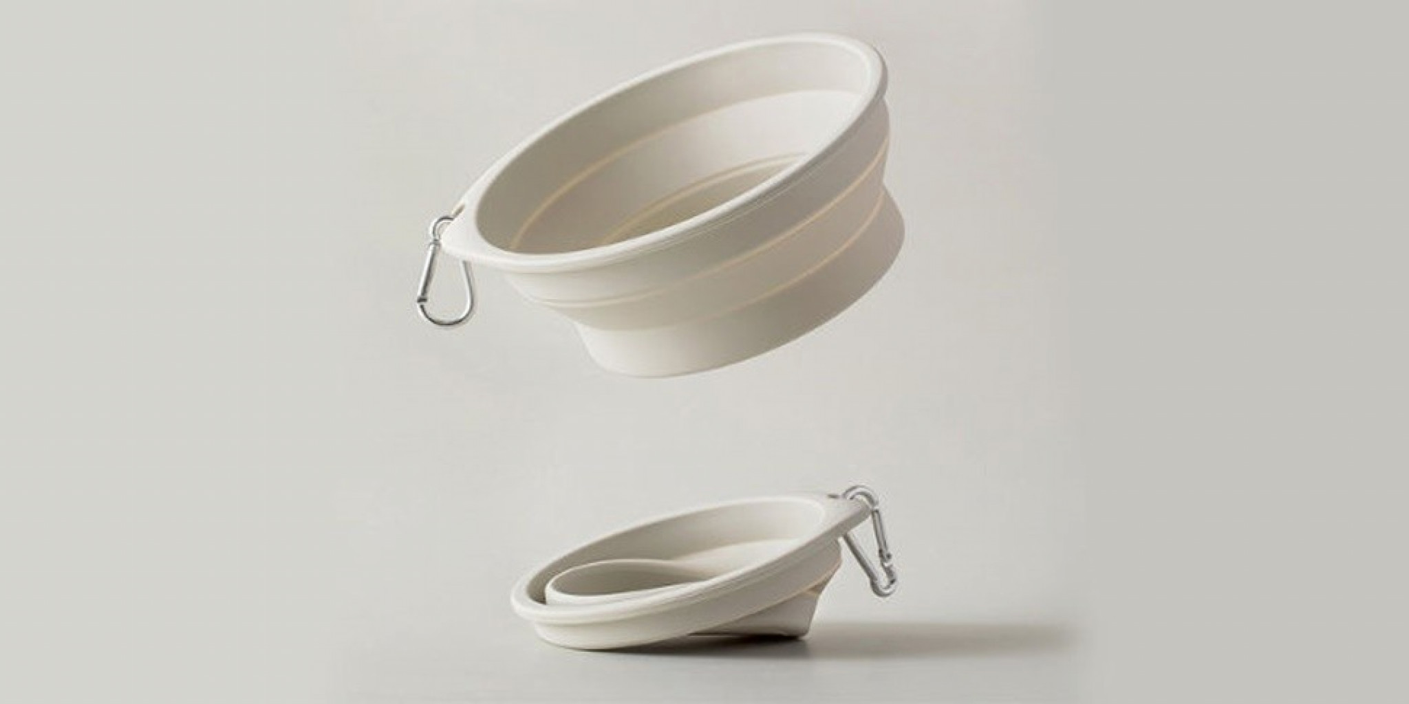 Силиконовая складная чаша Xiaomi Jordan&Judy Pet Silicone Folding Bowl Light grey (PE005)