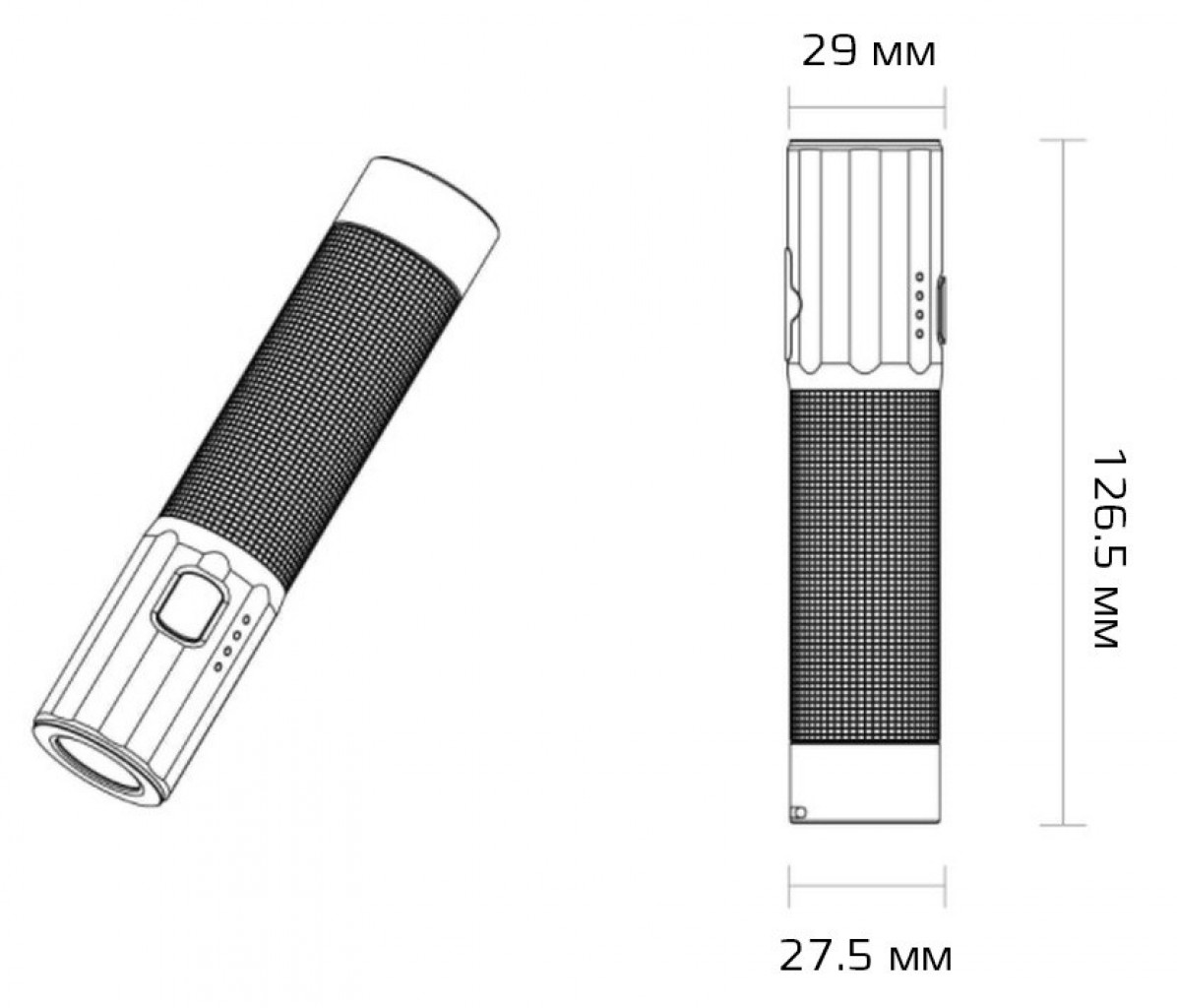 Портативный фонарик Xiaomi NexTool Waterpoof Flashlight Black (NE20069)