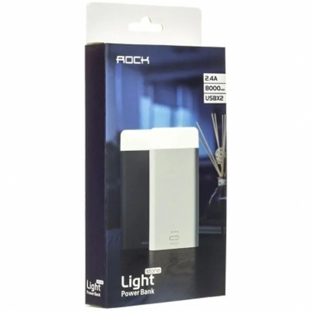 Внешний аккумулятор Power Bank Rock Light Stone 8000mAh (RMP0304)