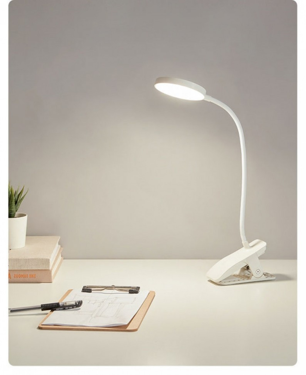 Настольная лампа Xiaomi Portable LED Charging Clamping Lamp White (DK-00370)