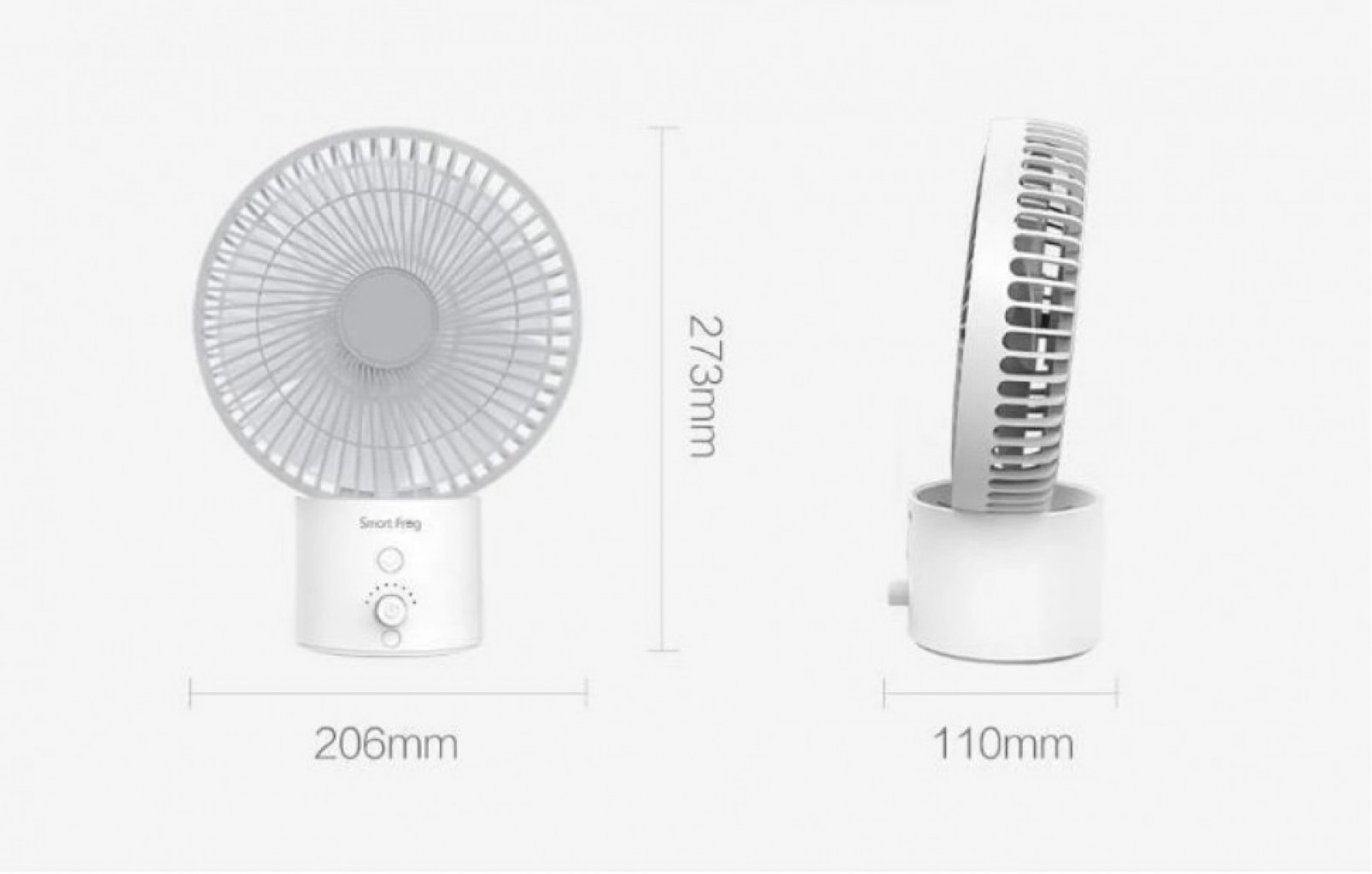 Портативный вентилятор Smart Frog X Typhoon - USB Charging Fan White (MF600)