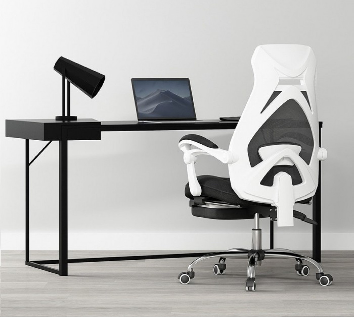 Компьютерное кресло с подставкой для ног Xiaomi HBADA Cloud Shield Ergonomic Chair White