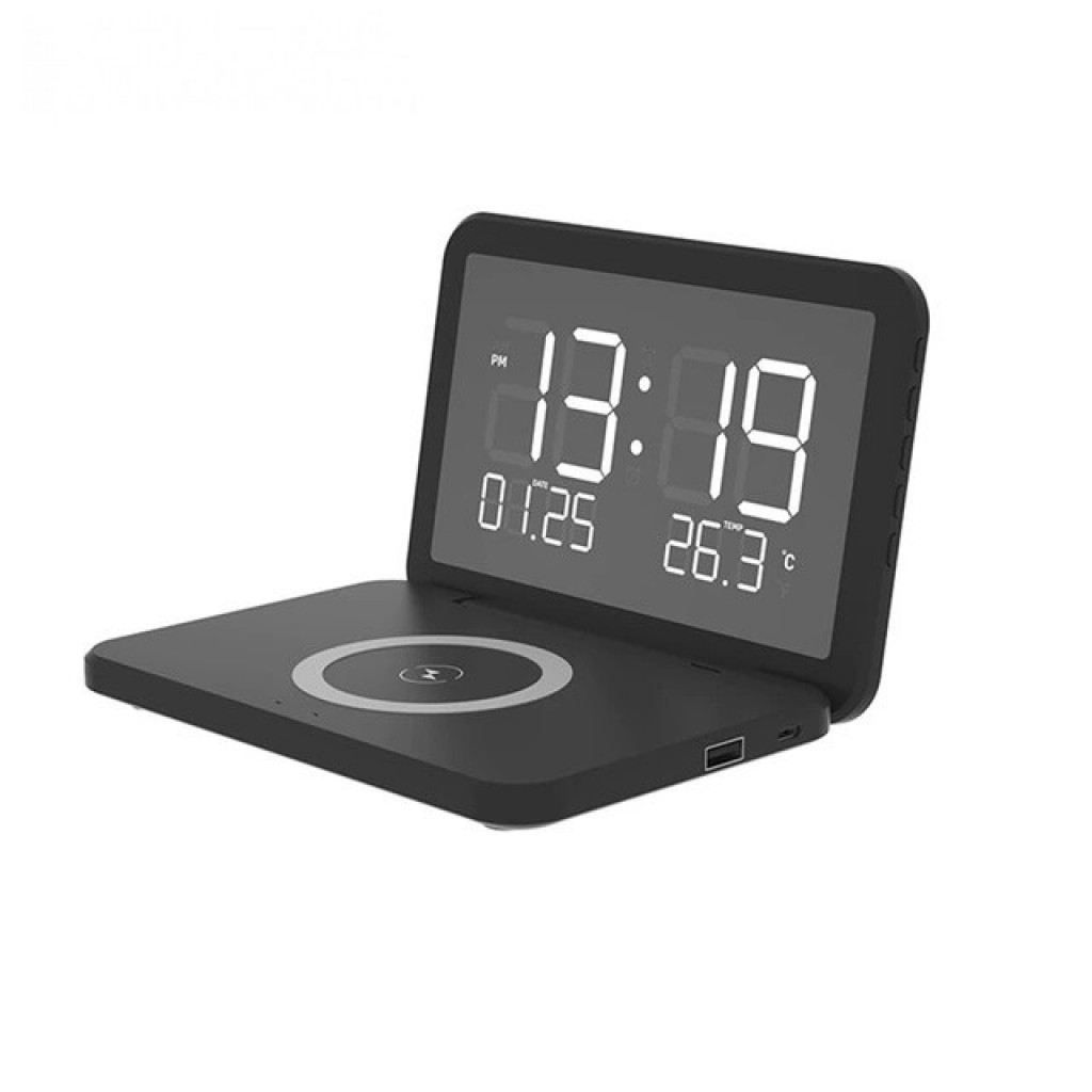 Беспроводное зарядное устройство с календарем Qwerty Wireless Charger With Calendar, Black