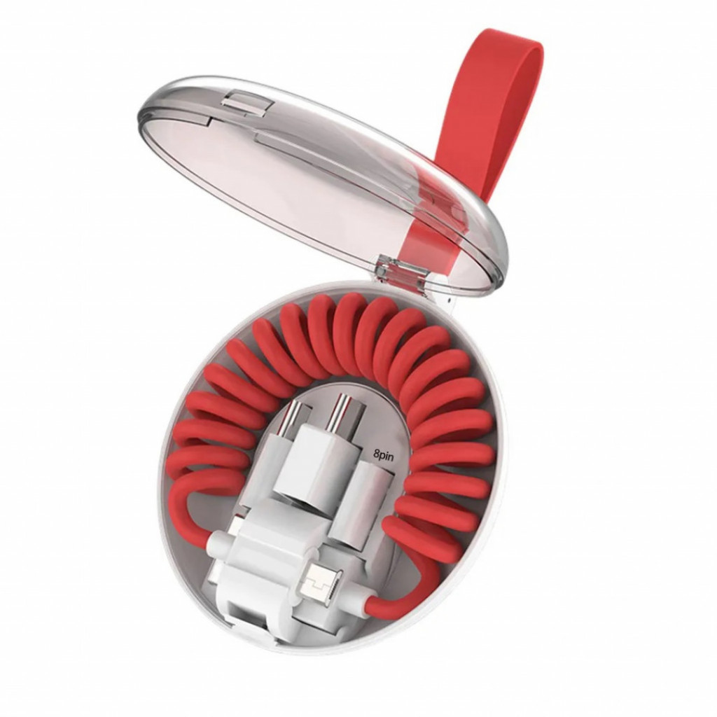 Кабель-переходник Xiaomi Lightning USB-C Micro-USB Red