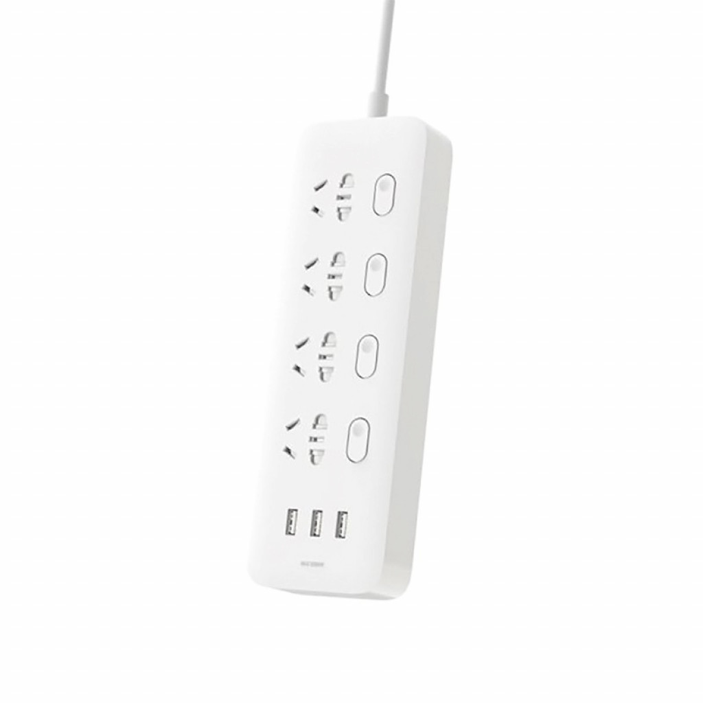 Удлинитель Xiaomi Mi Power Strip 4 Socket+3 USB White (MJSWSKCXB-01QM)